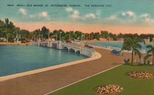 Vintage Postcard 1957 Snell Isle Bridge Saint Petersburg Florida Sunshine City