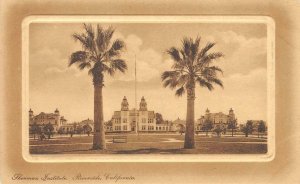 Sherman Institute, Riverside, California Palm Trees ca 1920s Vintage Postcard