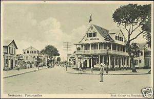 suriname, PARAMARIBO, Hoek Keizer- en Dominéstraat 20s