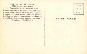 Sylven Motor Lodge St Augustine Beach Florida postcard