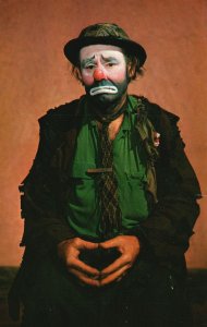 Vintage Postcard Emmett Kelly As Weary Willie World Famous Clown Entertainment