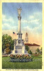 Soldiers & Sailors Monument - Worcester, Massachusetts MA  