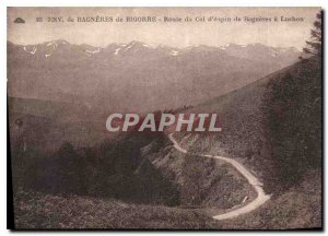 Postcard Old Env Bagneres de Bigorre Aspin Pass Road in Bagneres Luchon