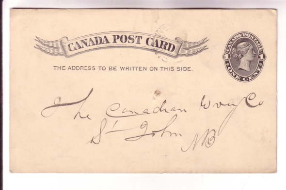Victoria Postal Stationery Card, Westville NS Split Ring 1898 Cancel,