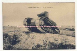 Camp Mailly Tank maneuver Char d & # 39assaut Old Postcard