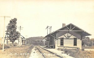 Erin NY Railroad Station Train Depot iReal Photo Postcard