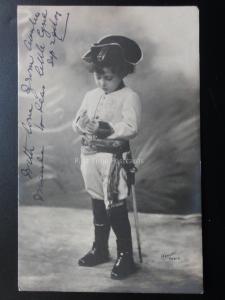 Little Boy Dressed as Soldier c1901 UB RP