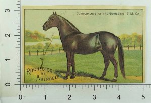 1880's Engraved Rochester By Aberdeen Domestic Sewing Machine Co. Horse P101