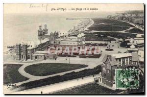 Old Postcard Dieppe The Beach and the Casino