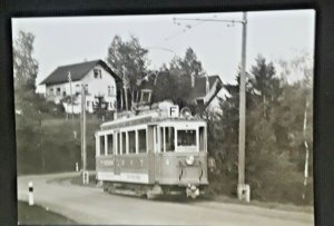 Mint Vintage Switzerland Train 1955 Old Track Old Structure Real Photo Postcard