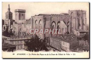 Old Postcard Avignon The Popes' Palace seen from the Tower of the City Hall