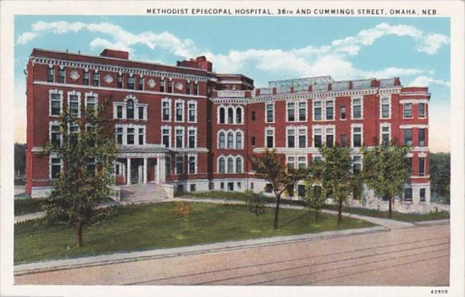 Nebraska Omaha Methodist Episcopal Hospital 36th and Cummings Street Curteich