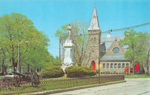Flemington, New Jersey NJ   CIVIL WAR MONUMENT & Presbyterian Church  Postcard
