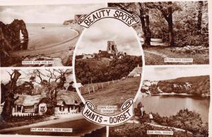 HANTS DORSET ENGLAND BEAUTY SPOTS W/ 5 IMAGES PHOTO POSTCARD