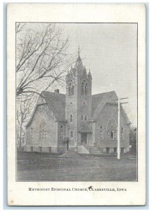 c1920 Methodist Episcopal Church Building Clarksville Iowa Advertising Postcard