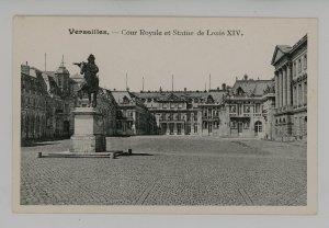 France - Versailles. Chateau Royal Court & Statue of Louis XIV