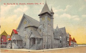 St Paul's M. E. Church Atlantic City, New Jersey Vintage Postcard ca 1910s