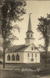 Sullivan NH Cong Church c1915 Real Photo Postcard
