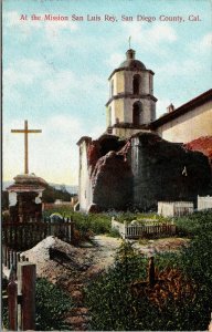 Vtg 1910s Mission San Luis Rey San Diego County California CA Unused Postcard