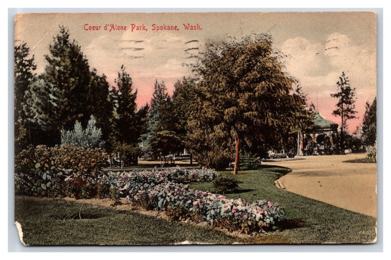 Couer D'Alene Park Spokane Washington WA DB Postcard U22