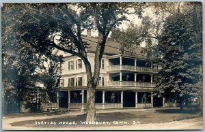 WOODBURY CT CURTISS HOUSE VINTAGE REAL PHOTO POSTCARD RPPC