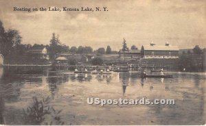 Boating on the Lake - Kenoza Lake, New York NY Postcard