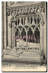 Old Postcard Dreux Chapelle Saint Louis Tomb of the Duke and Duchess of Orleans