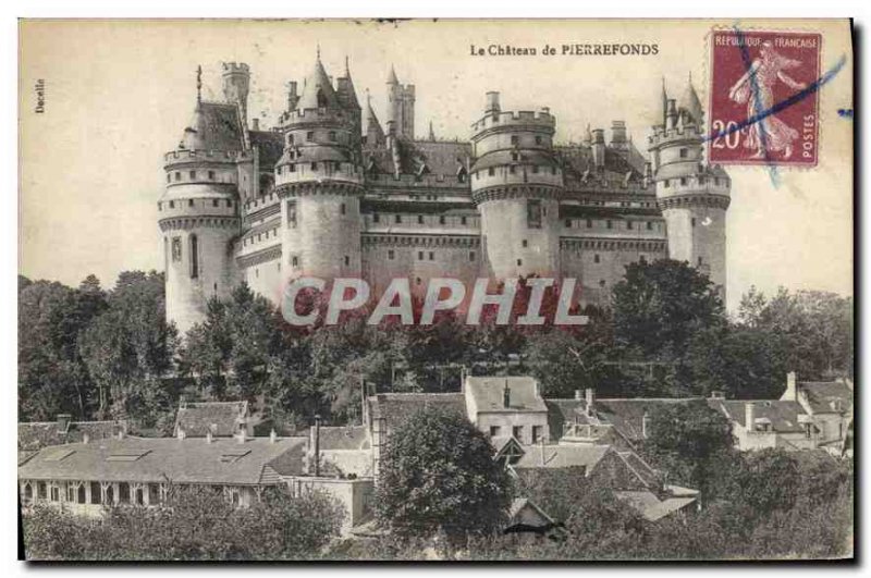 Old Postcard The Chateau de Pierrefonds