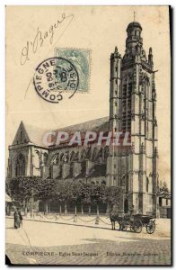 Old Postcard Compiegne Eglise Saint Jacques
