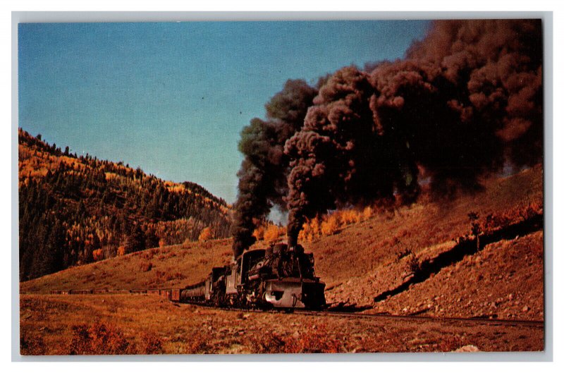 Rio Grande 488 & 492 Narrow Gauge Railroad Postcard