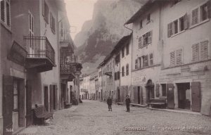 Sembrancher Rue Principale,et la Poste Switzerland Old Postcard