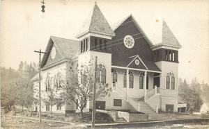 c1910 RPPC Postcard Beautiful Church Unknown US Location Architecture Unposted