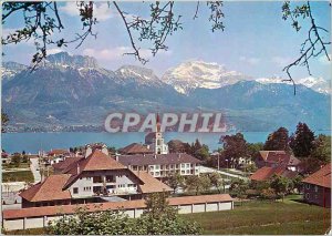 Modern Postcard Lake Annecy (Haute Savoie) Sevrier general view of the teeth ...