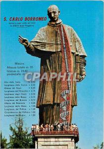 Postcard Modern Arona Lago Maggiore S Carlo Borromeo copper statue erected in...