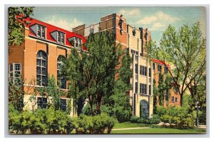 University of Michigan League Building Ann Arbor MI UNP Linen Postcard Z2