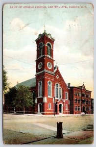 1911 Lady Of Angels Church Central Avenue Albany New York NY Posted Postcard