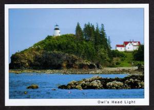 ME Owl's Head Lighthouse ROCKLAND HARBOR MAINE Postcard