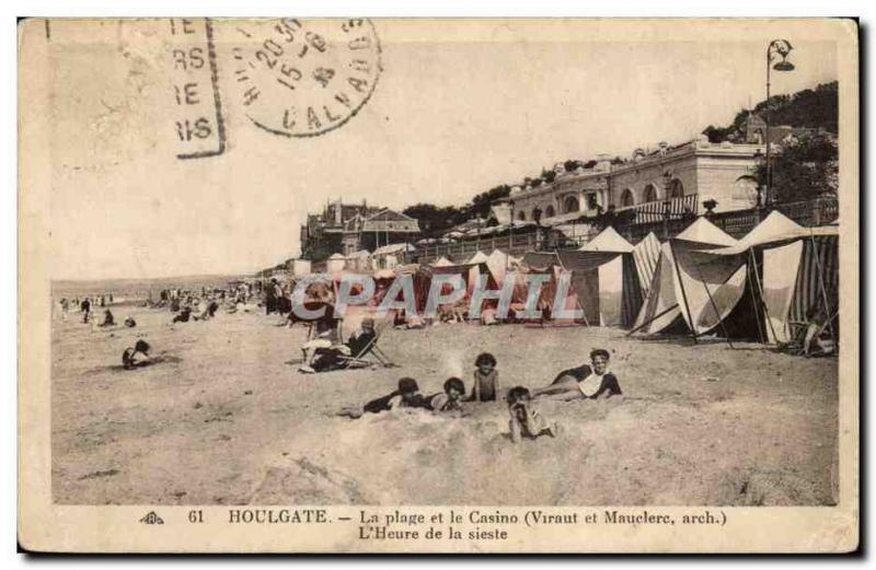 Old Postcard Houlgate Beach and the casino & # 39heure nap