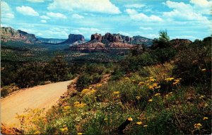 Red Rock RD Baldwins cruzar Oak Creek Canyon Arizona AZ Postal Vintage UNP 