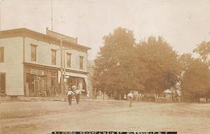 Munnsville NY Main Street Storefronts Union Square 1909 RPPC Postcard