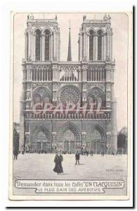 Paris (4th) Postcard Old Ask in all cafes A Clacquesin The healthiest aperiti...