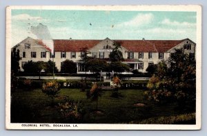 J89/ Bogalusa Louisiana Postcard c1920s Colonial Hotel Building 376