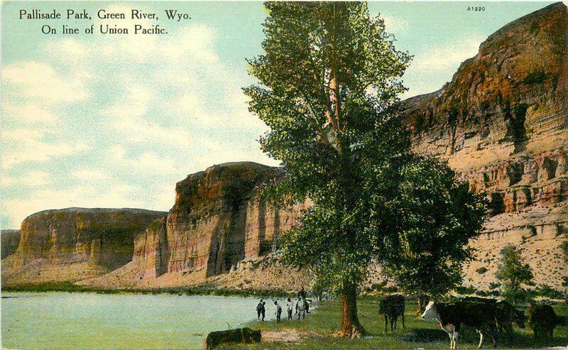 Advertising Palisades Park Green River Wyoming C1910 Union Pacific Railroad 5827