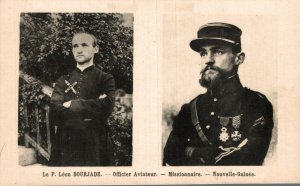 Léon Bourjade Missionary Aviator Officer New Guinea Vintage Postcard 08.55