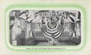 Gouverneur New York Central Depot Interior Vintage Postcard AA14969