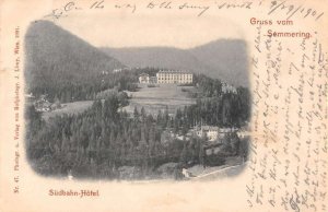 Semmering Austria Sudbahn Hotel Gruss vom Vintage Postcard AA53985