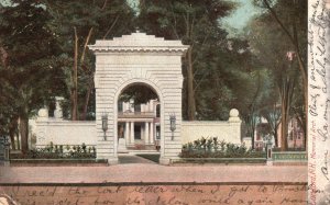 Vintage Postcard Memorial Arch Historial Landmark Concord New Hampshire HCL Pub.