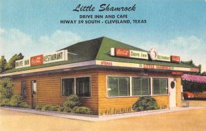 Cleveland Texas Little Shamrock Drive Inn Restaurant Coke Sign PC JF685975