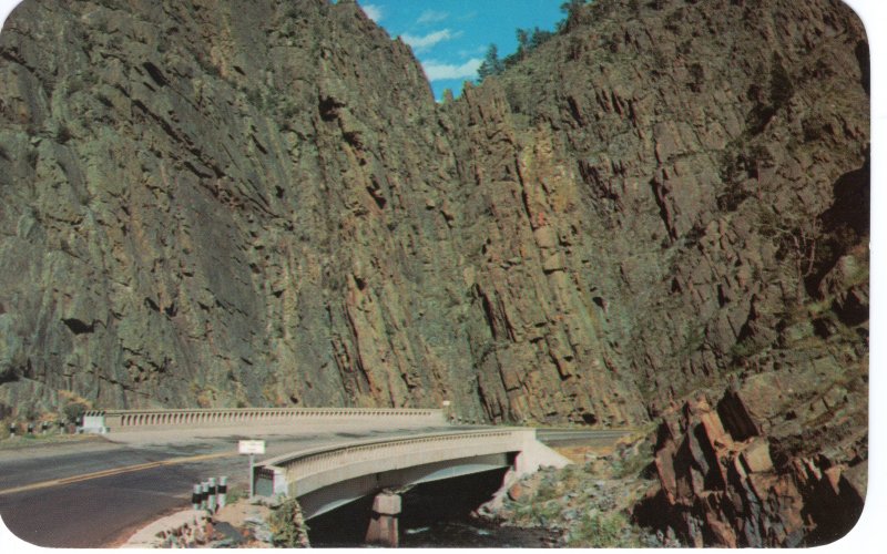 US    PC3963  CURVED BRIDGE BIG THOMPSON CANYON, ESTES PARK, COLORADO