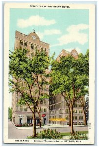 c1940 Detroit Leading Upown Hotel Seward Woodward Ave. Detroit Michigan Postcard